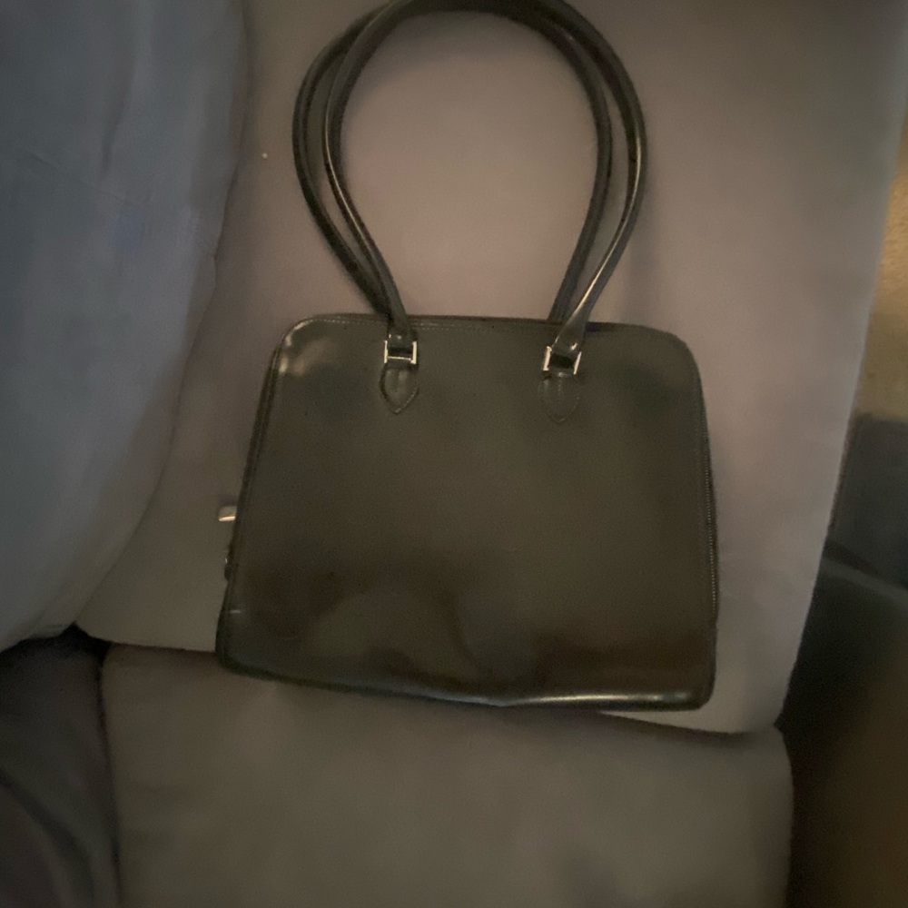 Furla black leather bag